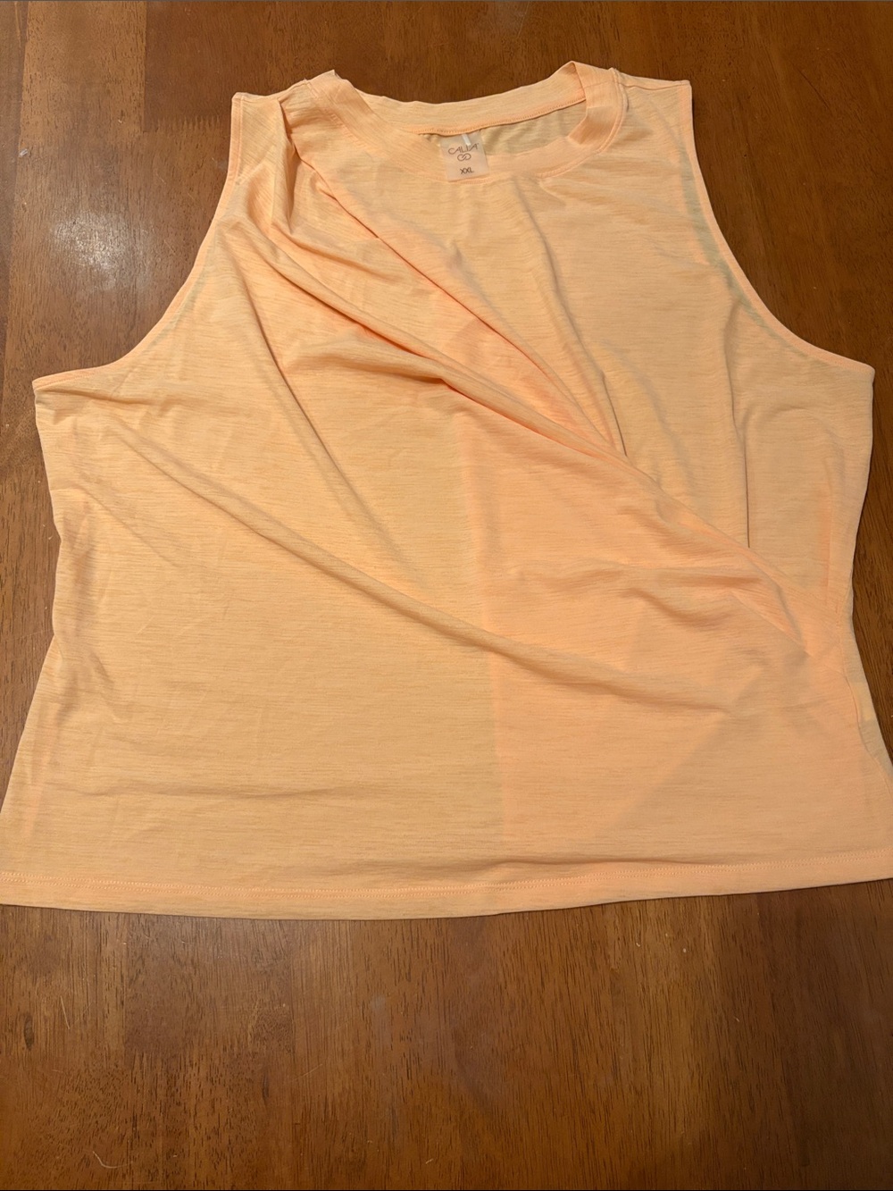 Sleeveless Peach Muscle Tank Top - Casual Everyday Essential